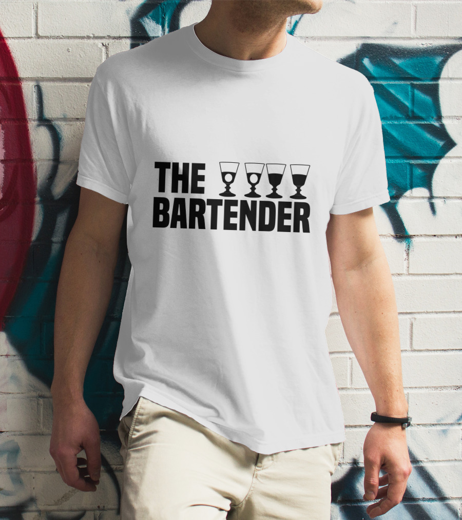 The Bartender Four Glasses T-Shirt