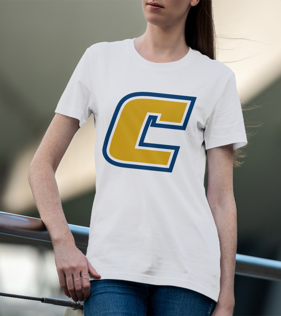 Chattanooga Mocs Large Yellow C Logo Collegiate Sports Emblem T-Shirt