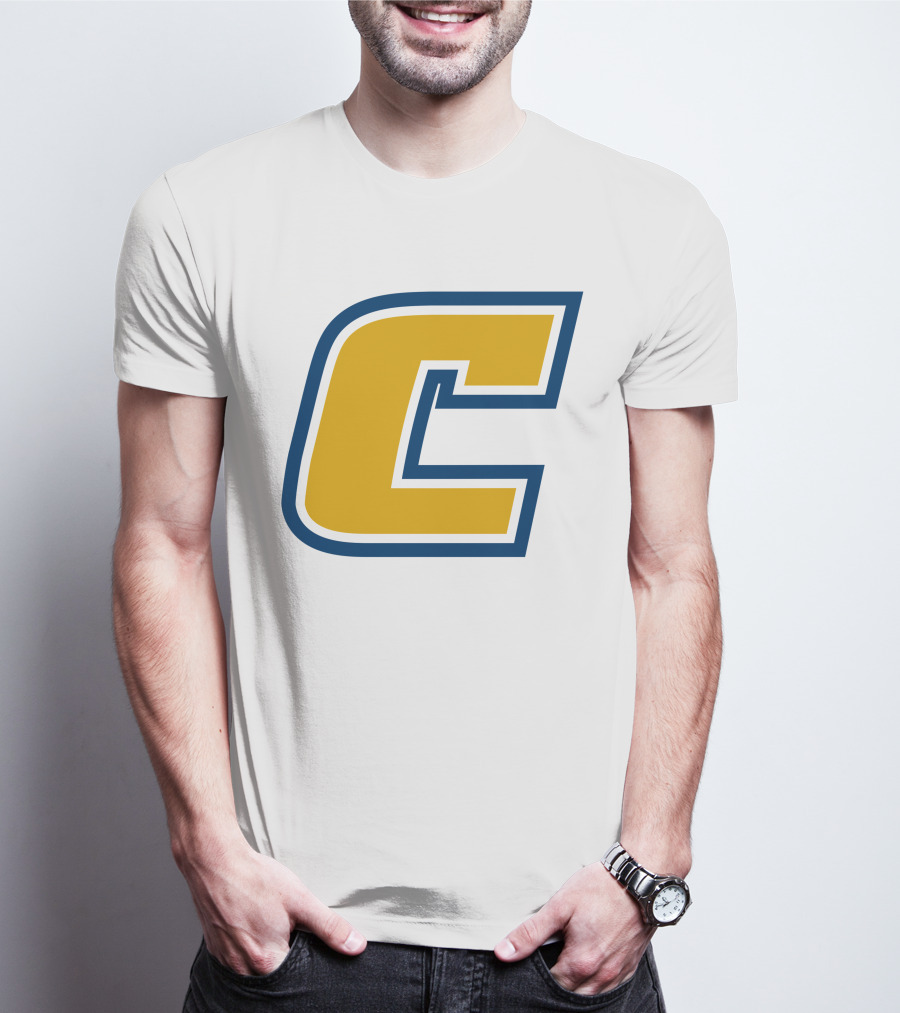 Chattanooga Mocs Large Yellow C Logo Collegiate Sports Emblem T-Shirt