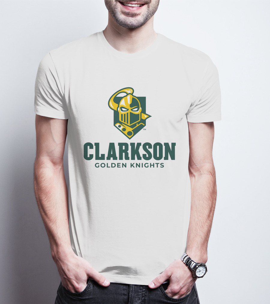 Clarkson Golden Knights Logo Knight Helmet T-Shirt