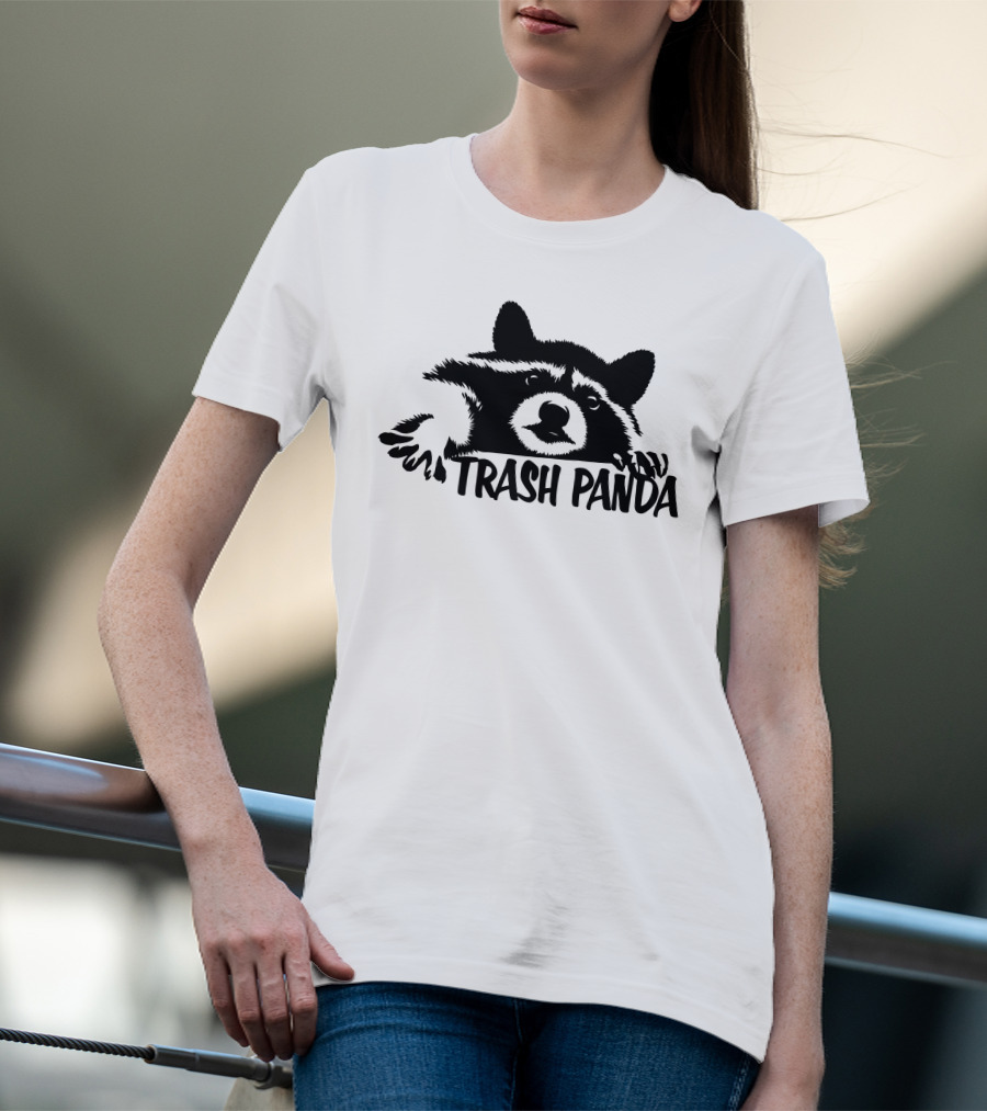 Trash Panda Raccoon Peeking Out T-Shirt
