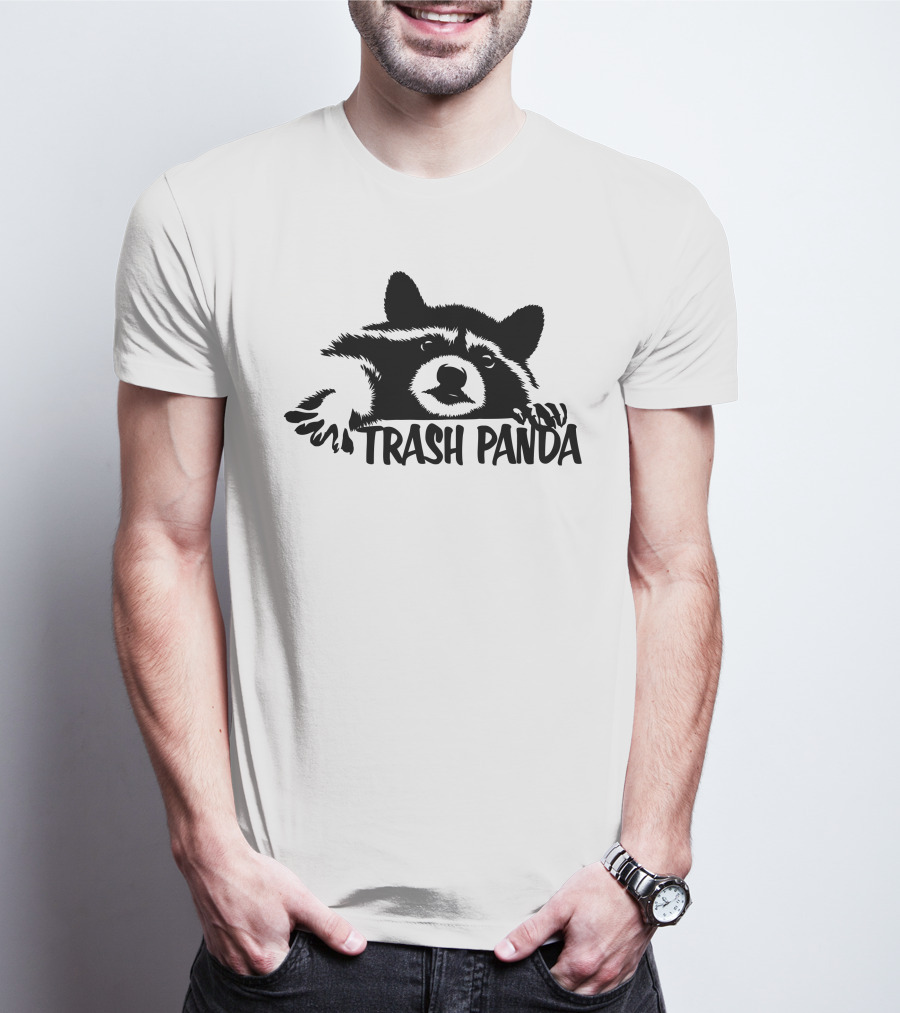 Trash Panda Raccoon Peeking Out T-Shirt