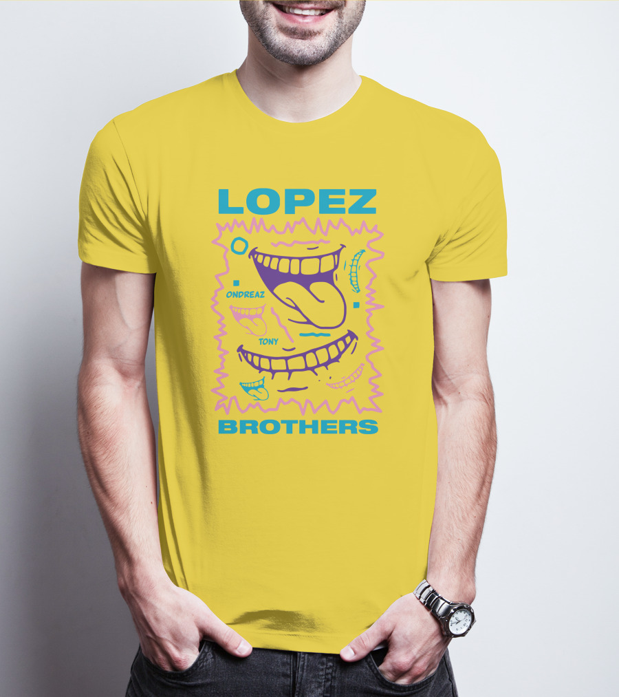 LOPEZ BROTHERS ONDREAZ TONY VIBRANT MOUTH T-Shirt