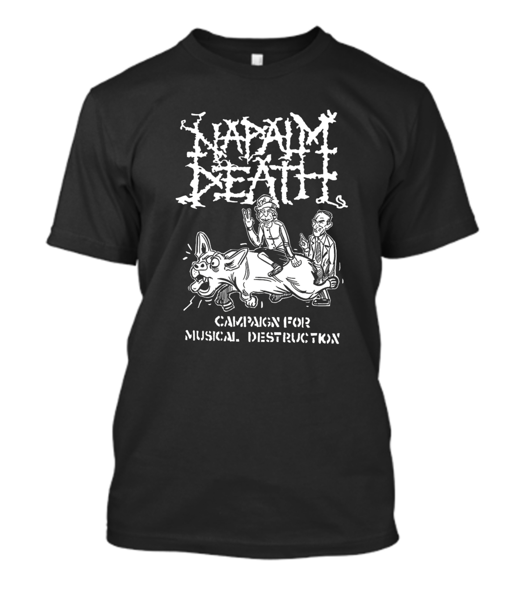Napalm Death Campaign For Musical Destruction Political Figures Riding Pig T-Shirt