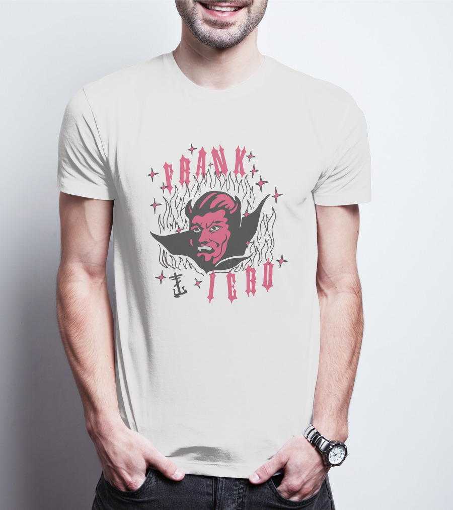 Frank Iero Devil Face Flames Kings Road Merch T-Shirt