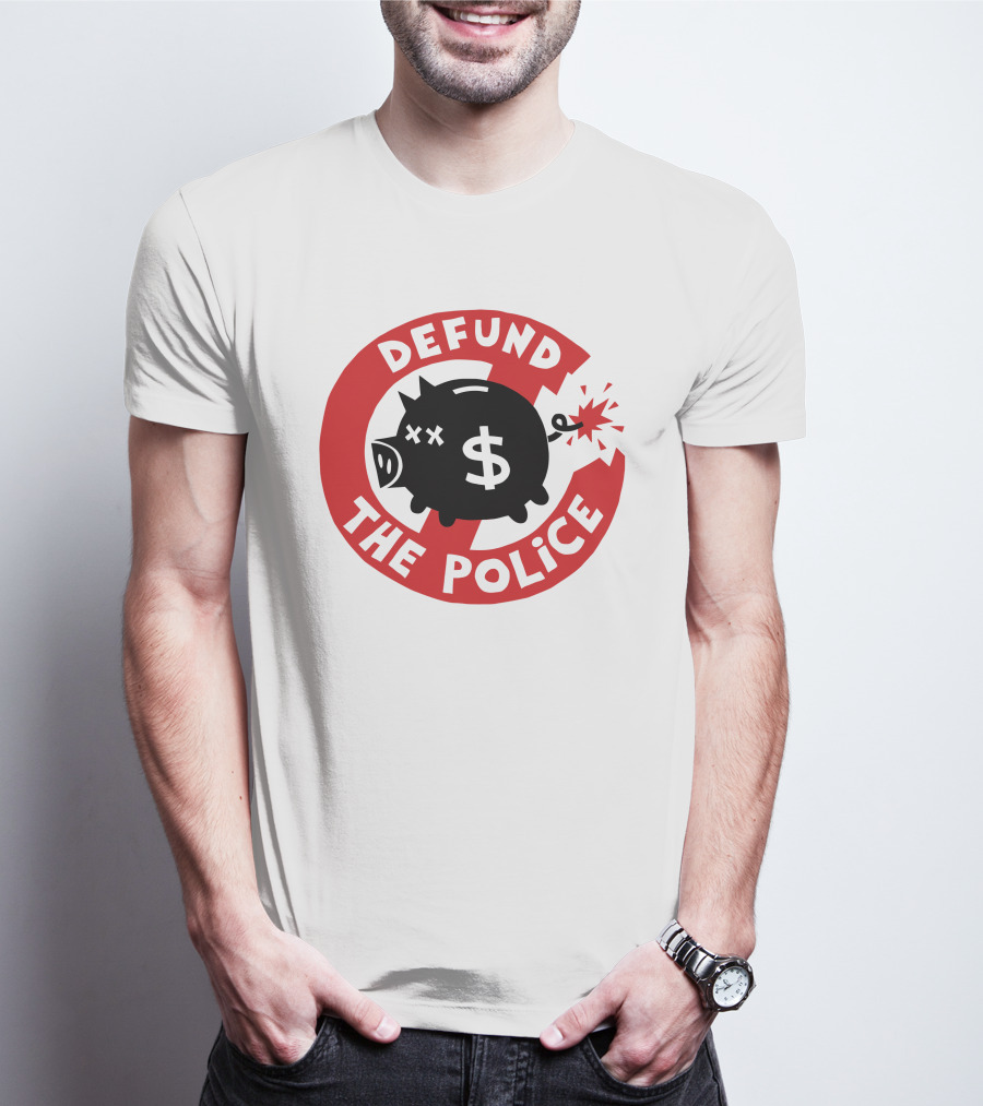 Defund The Police Piggy Bank Bomb Symbol #Endpoliceassociations T-Shirt