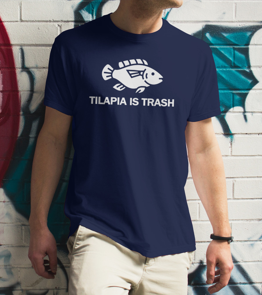Soulp Merch Tilapia Is Trash Graphic Fish T-Shirt