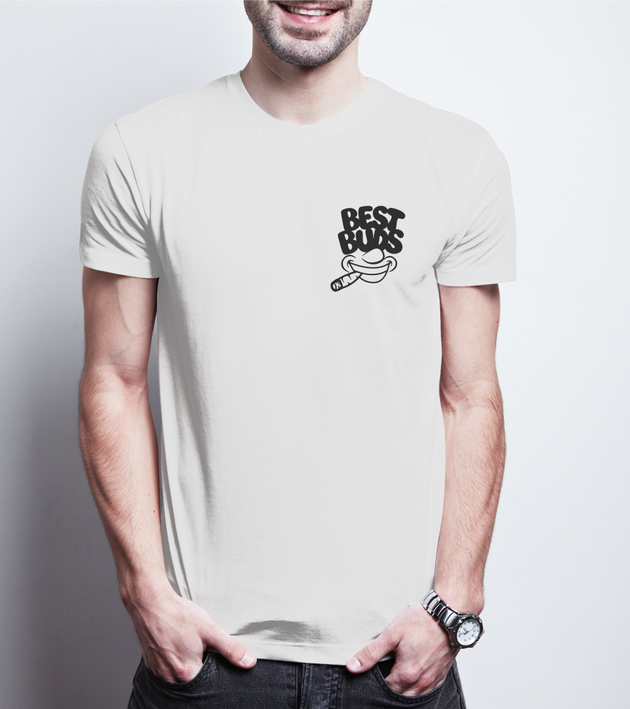 Best Buds Merch Best Buds Smiling Face With Joint T-Shirt