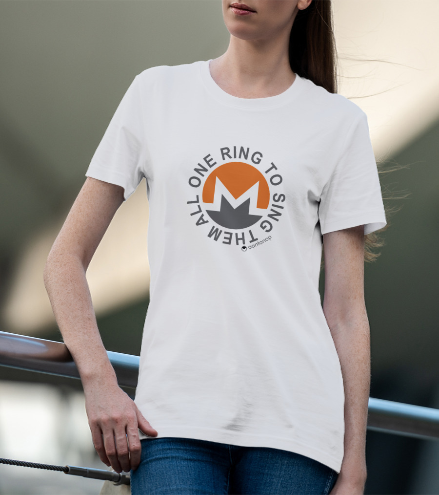 Aantonop Monero Logo One Ring To Sing Them All T-Shirt