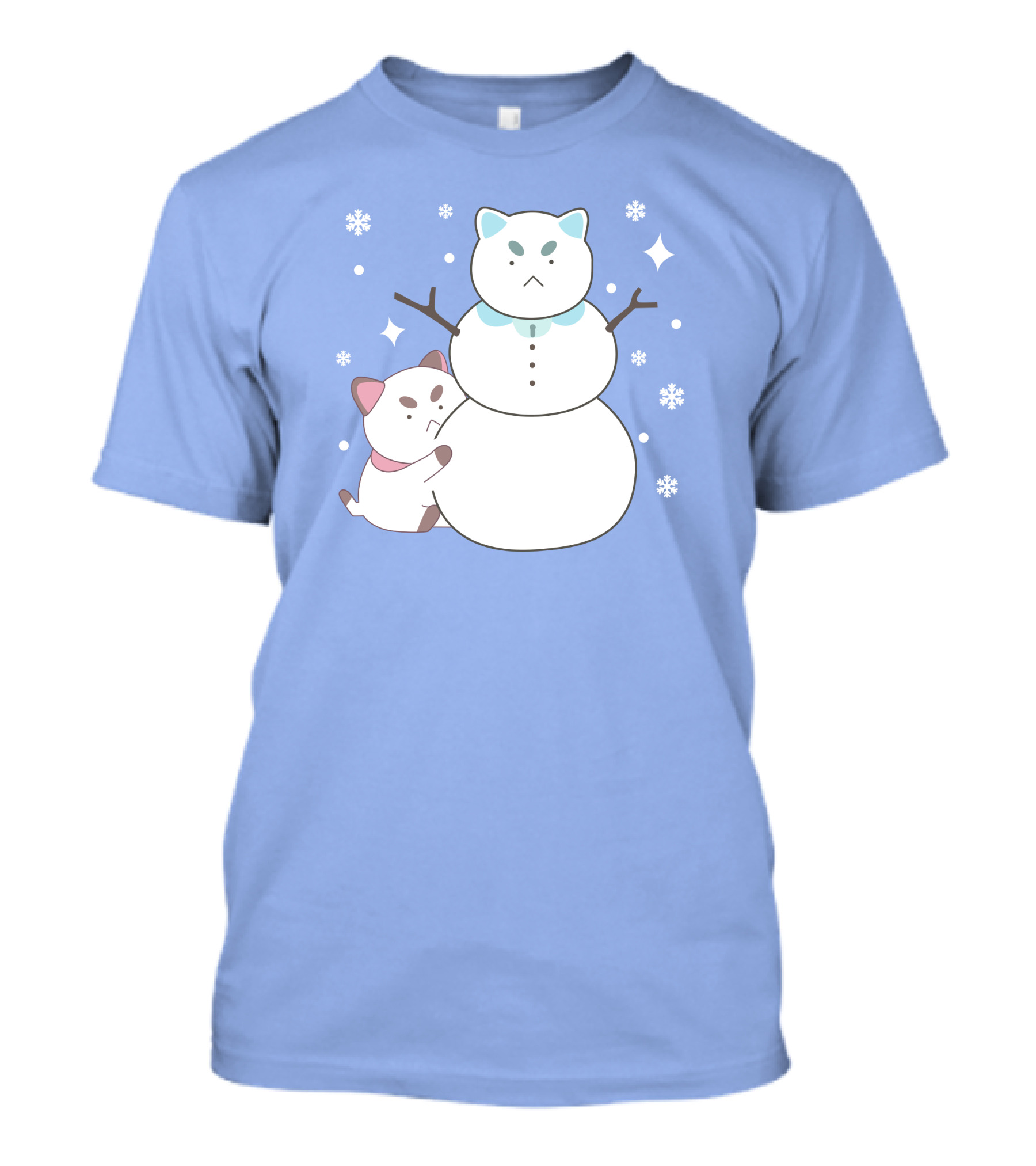 Bee And Puppycat Cute Snowman Scene T-Shirt