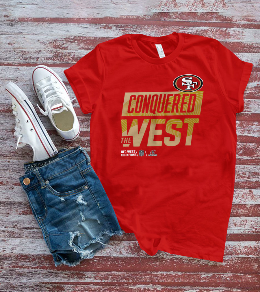 San Francisco 49Ers Conquered The West NFL Logo 49ers Shop T-Shirt