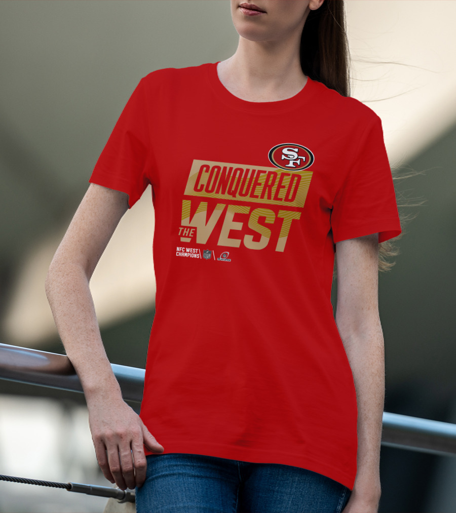 San Francisco 49Ers Conquered The West NFL Logo 49ers Shop T-Shirt