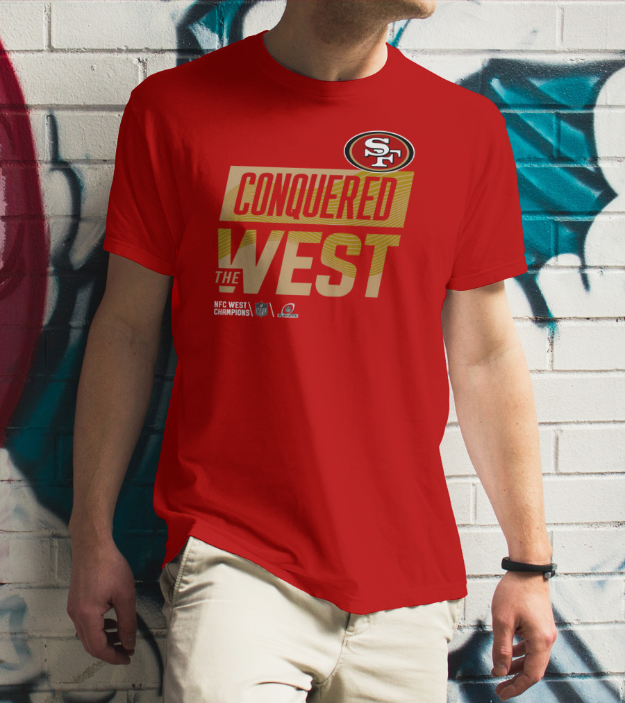 San Francisco 49Ers Conquered The West NFL Logo 49ers Shop T-Shirt