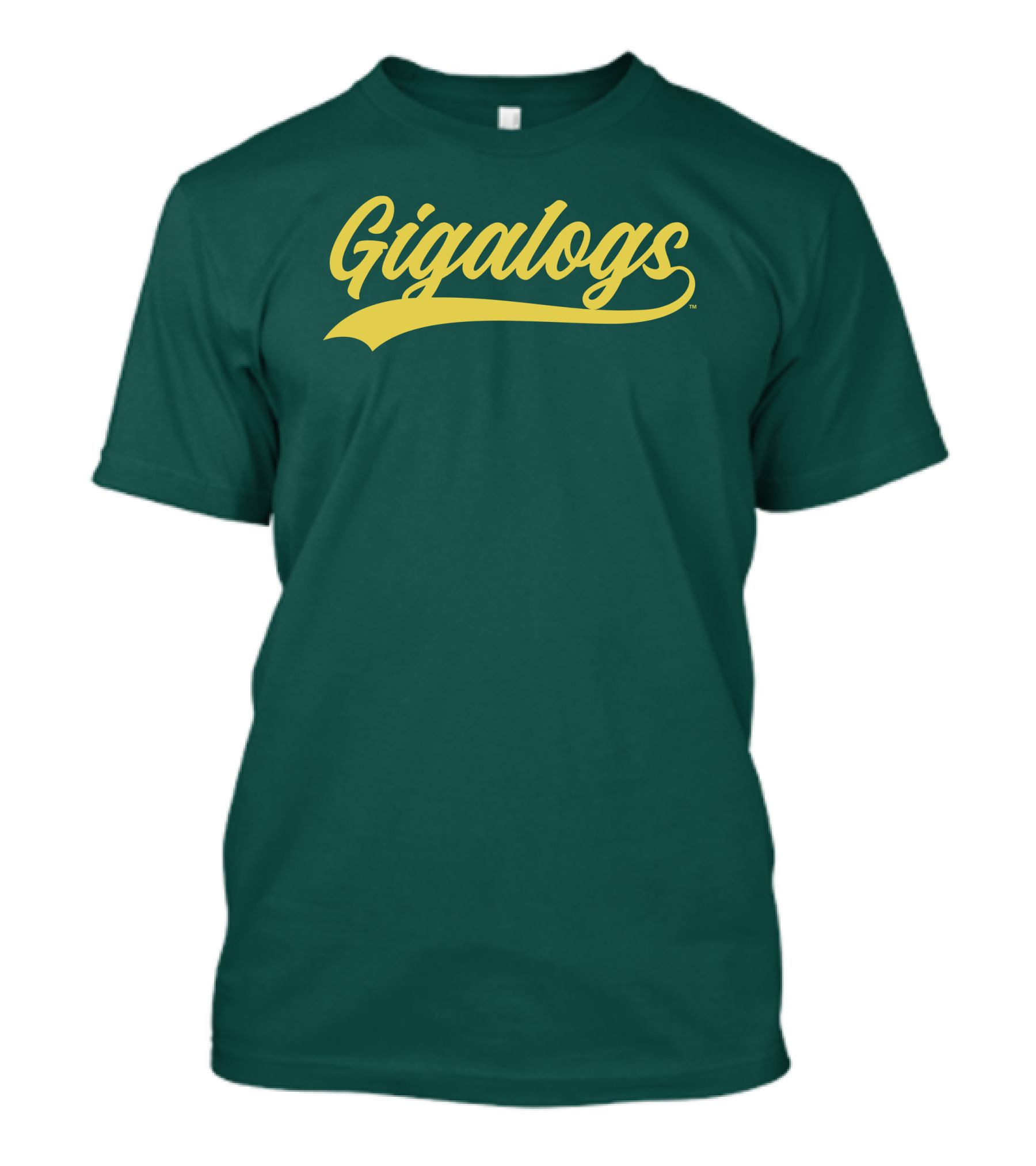 Gigalogs Classic Script Yellow T-Shirt