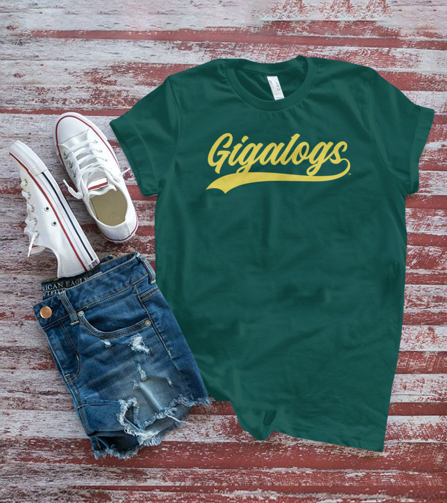Gigalogs Classic Script Yellow T-Shirt