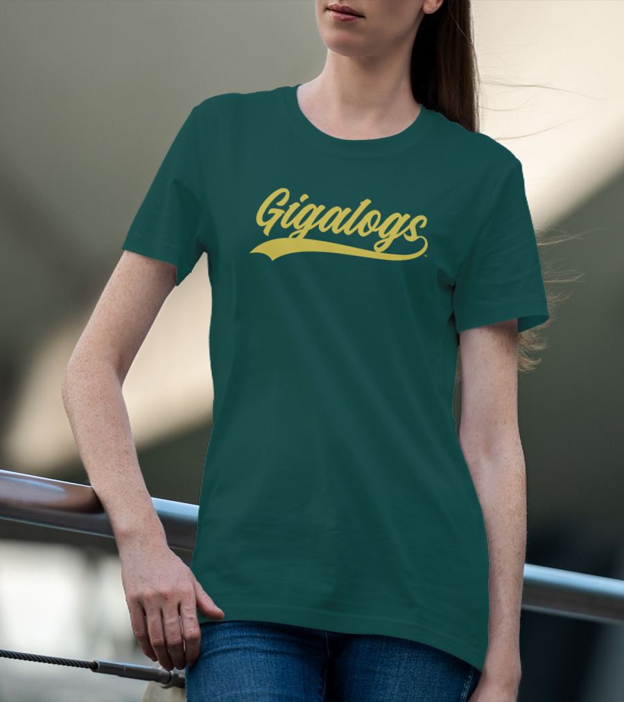 Gigalogs Classic Script Yellow T-Shirt