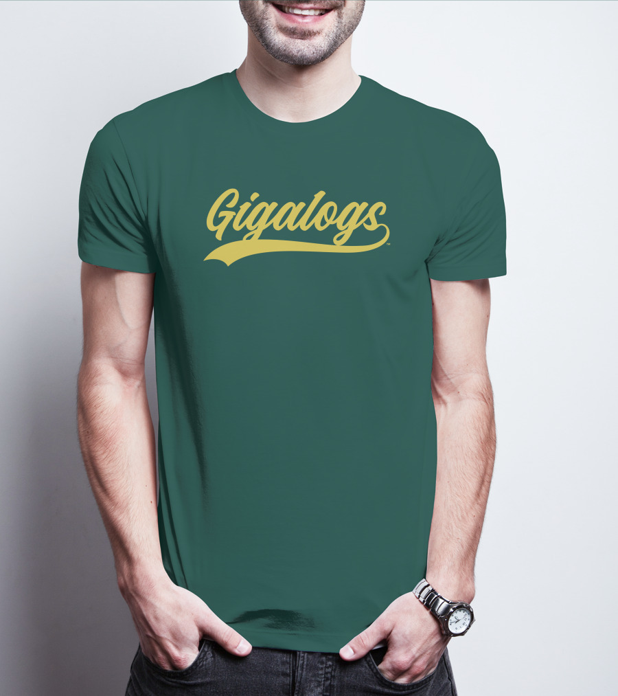 Gigalogs Classic Script Yellow T-Shirt