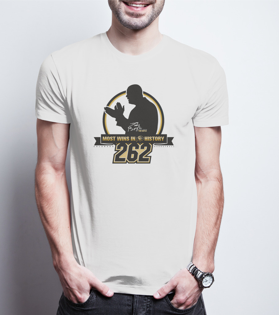 Tad Boyle Most Wins In Colorado Basketball History 262 T-Shirt