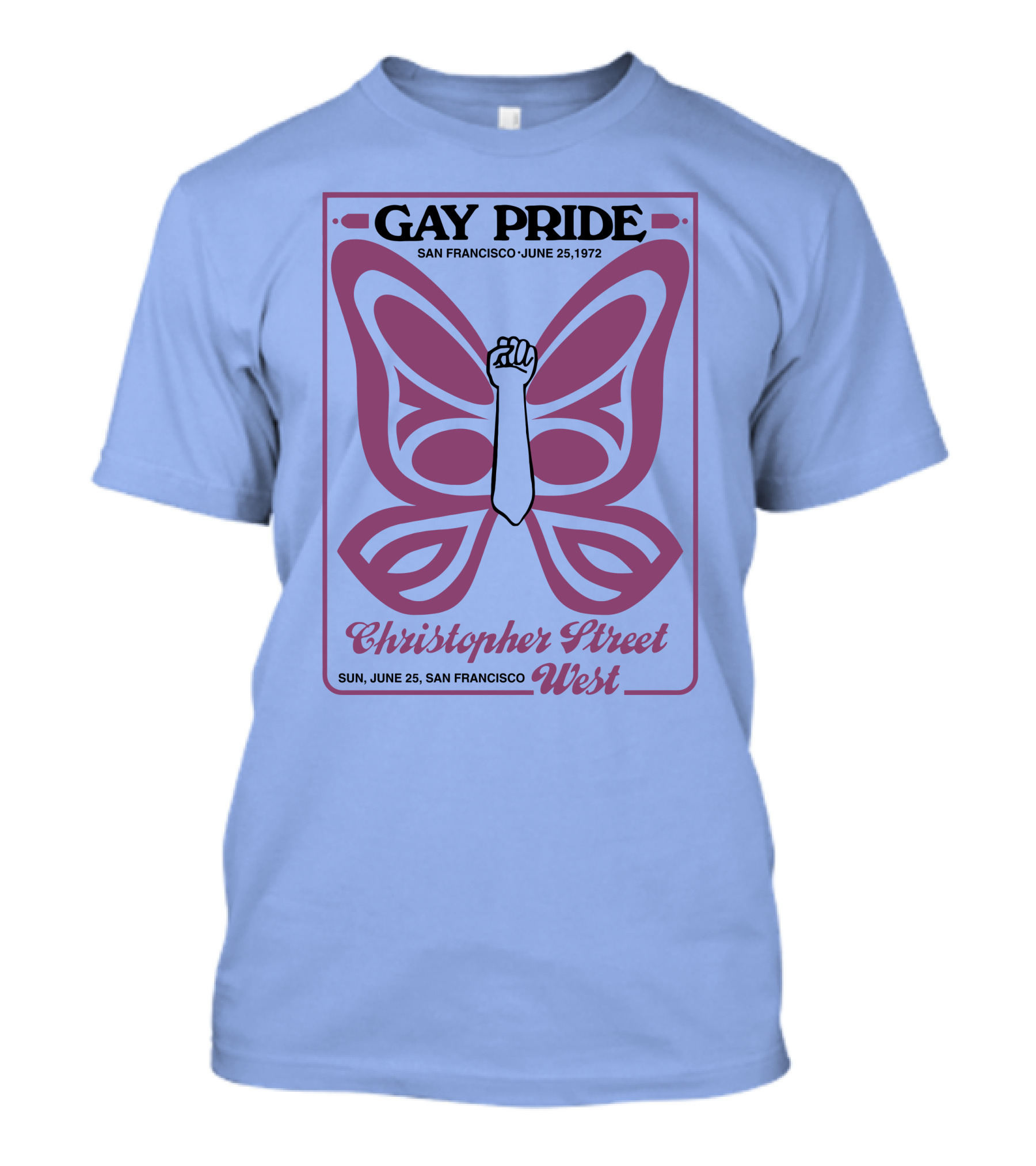Gay Pride San Francisco June 25 1972 Christopher Street West T-Shirt