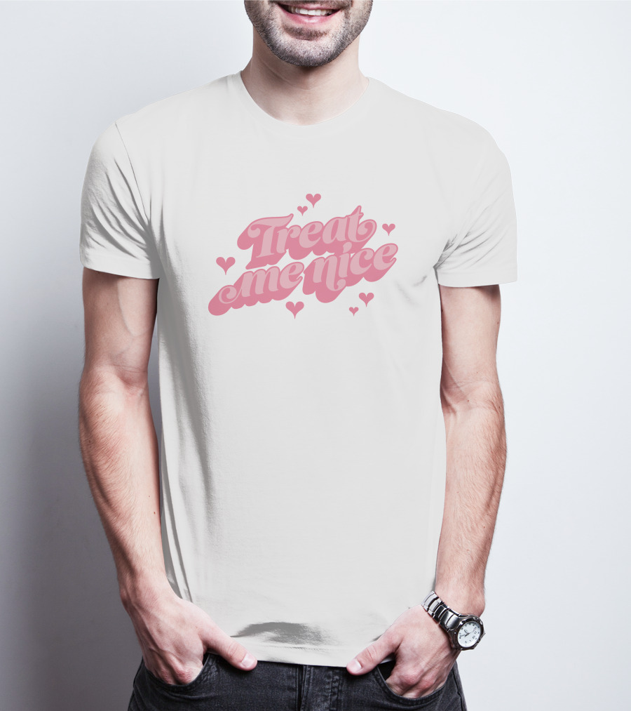 Anne Marie Treat Me Nice Pink Hearts T-Shirt