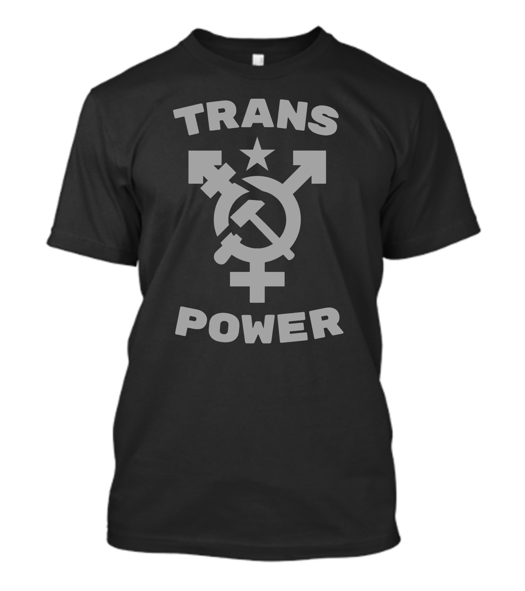 Trans Power Hammer And Sickle Star T-Shirt