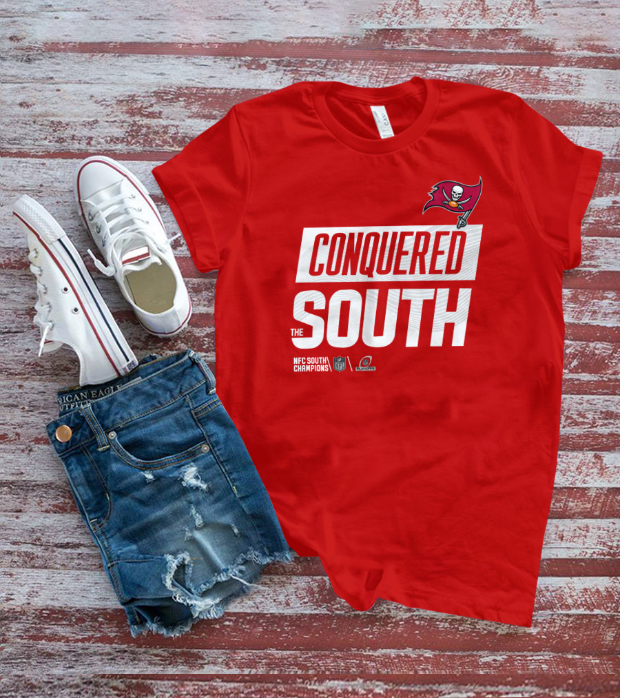 Tampa Bay Buccaneers Conquered South NFL Playoffs Shirt Red T-Shirt
