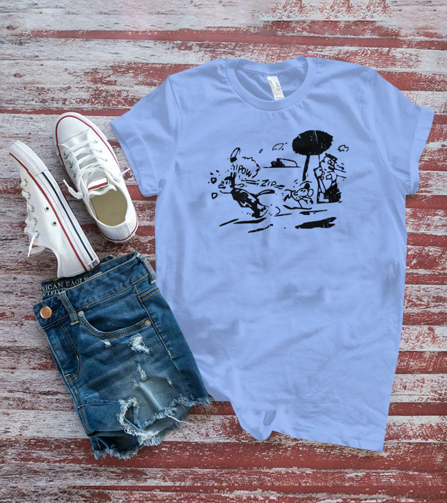 Krazy Kat Jules Pow Zip Comic Scene T-Shirt