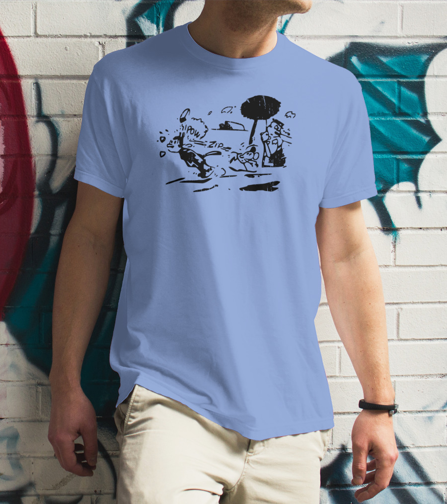 Krazy Kat Jules Pow Zip Comic Scene T-Shirt