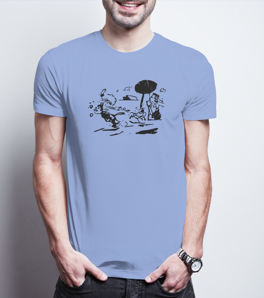 Krazy Kat Jules Pow Zip Comic Scene T-Shirt