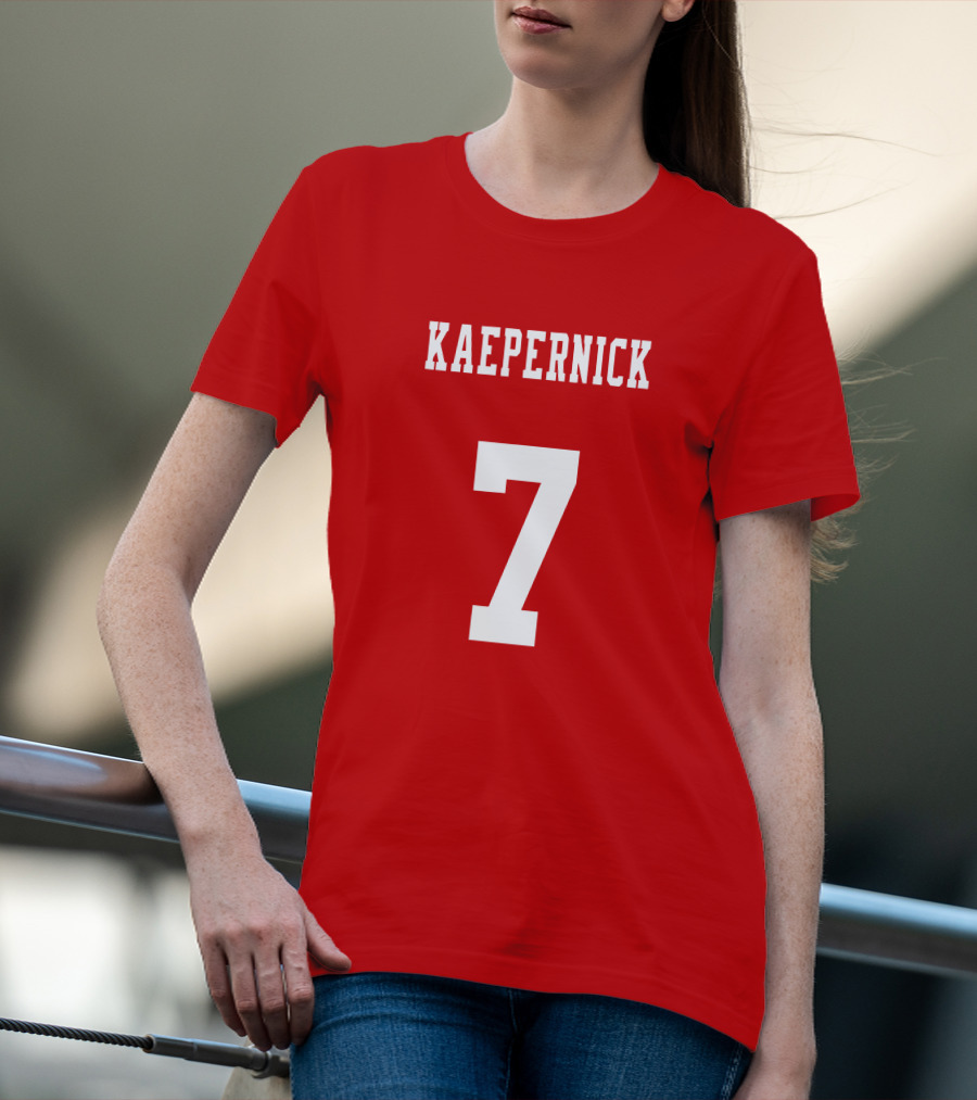 Kaepernick 7 Red Background Sports Jersey T-Shirt