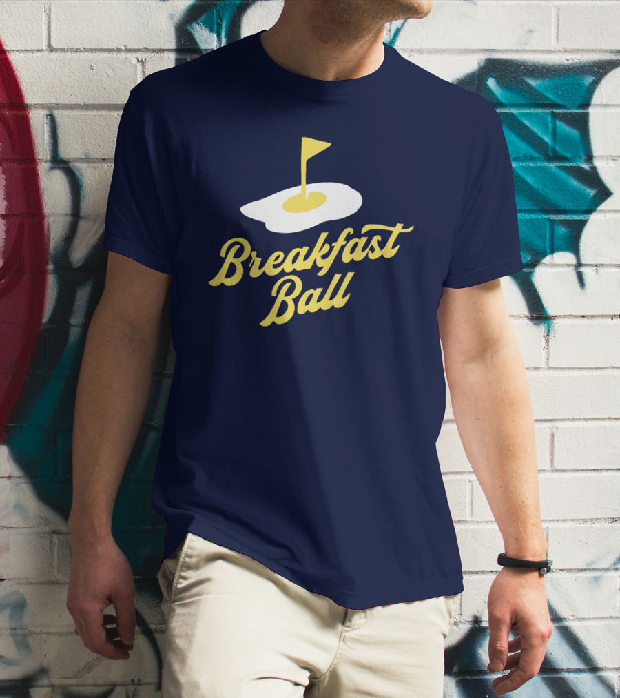 You Betcha Breakfast Ball Egg Golf Flag Crewneck T-Shirt