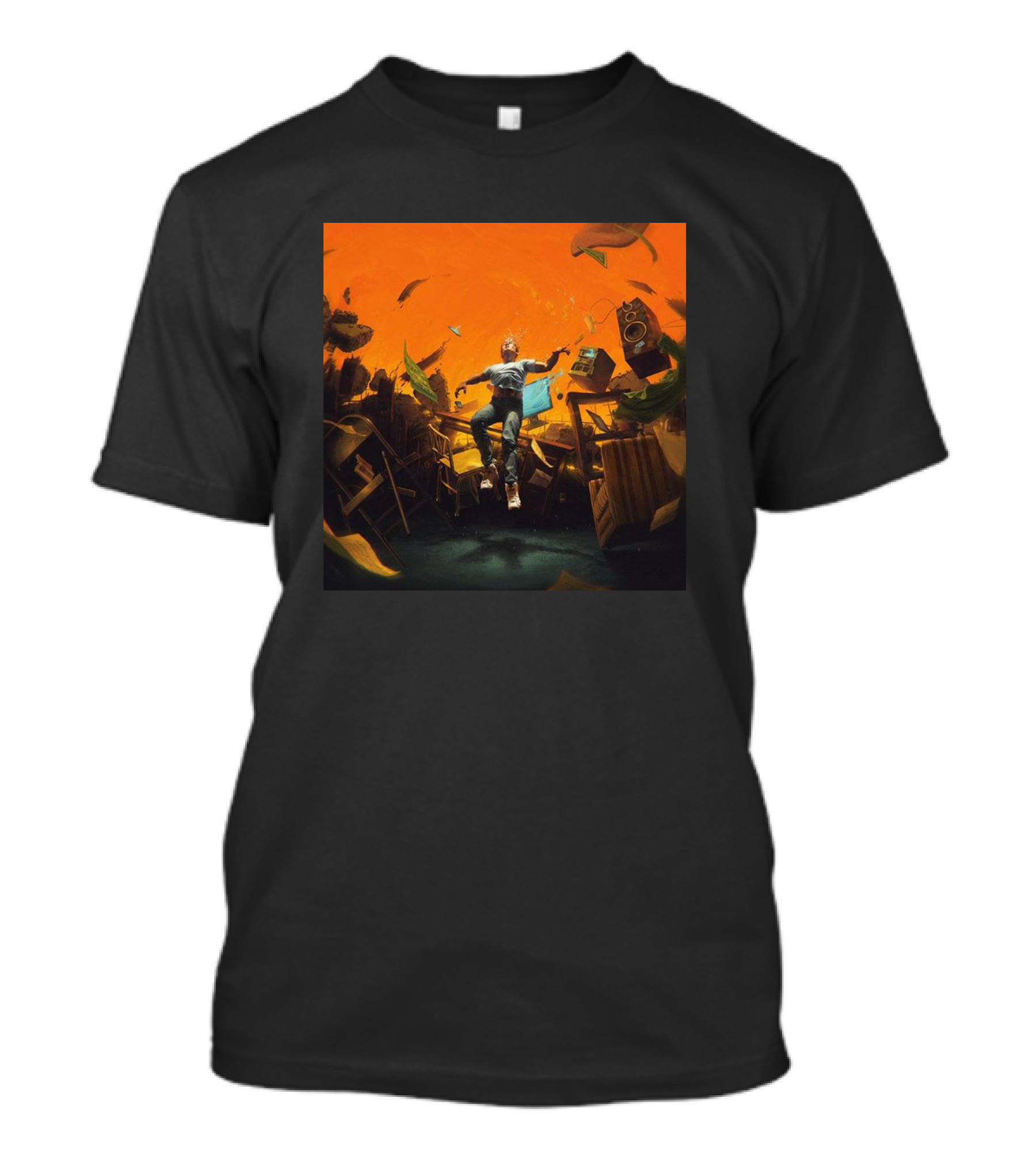 Nopressureshop Com Logic No Pressure Album Cover Floating Surreal Scene T-Shirt