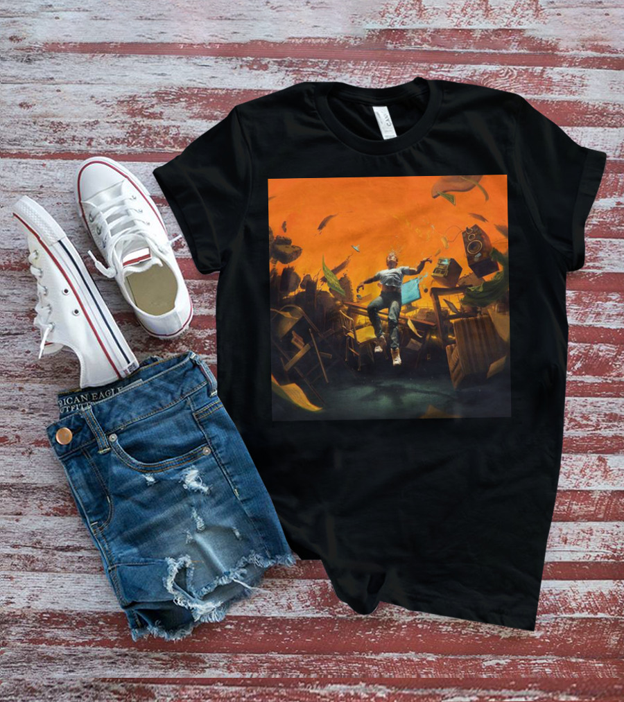Nopressureshop Com Logic No Pressure Album Cover Floating Surreal Scene T-Shirt