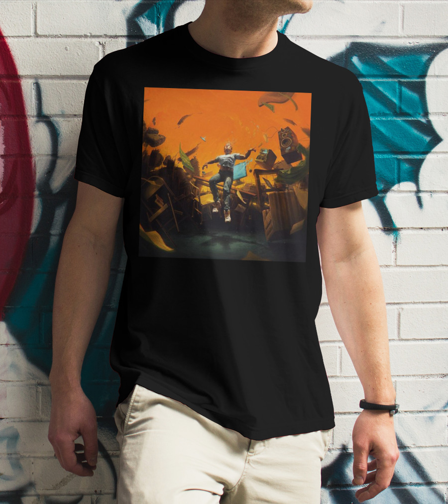 Nopressureshop Com Logic No Pressure Album Cover Floating Surreal Scene T-Shirt