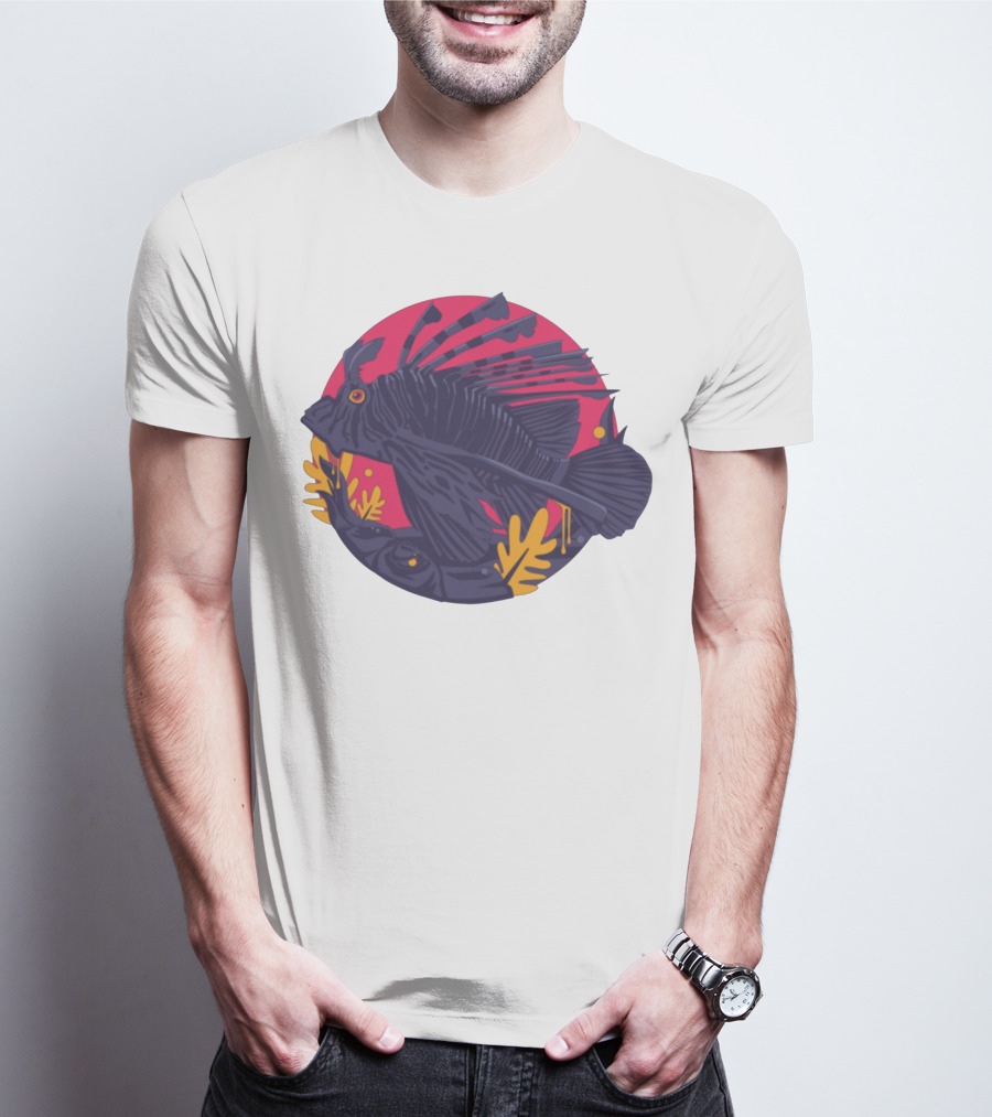 Jade Cicada Vibrant Fish Artwork Merch T-Shirt