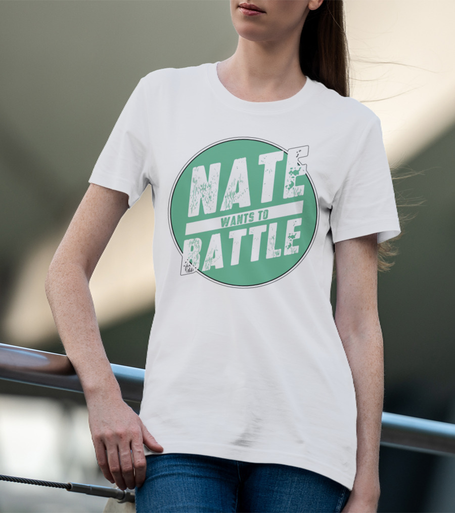 NateWantsToBattle Green Circle T-Shirt