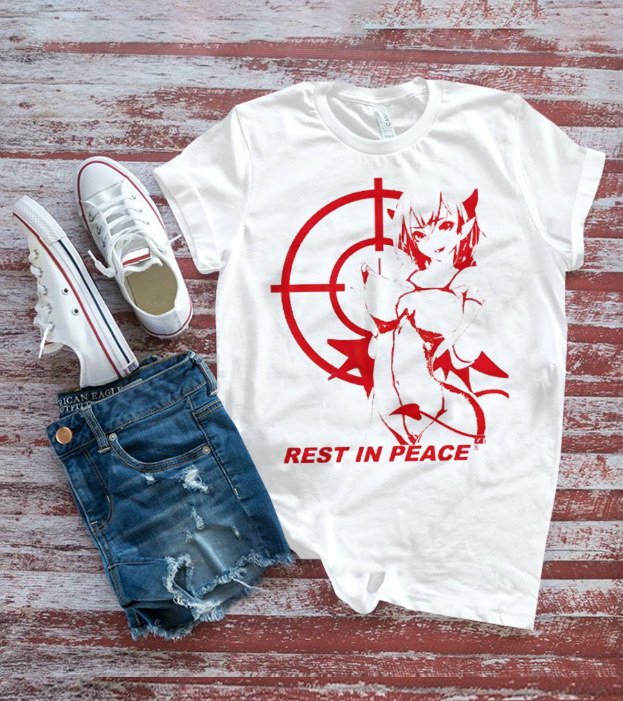 REST IN PEACE Drippin So Pretty Merch Anime Character Target Devil Horns Tail T-Shirt