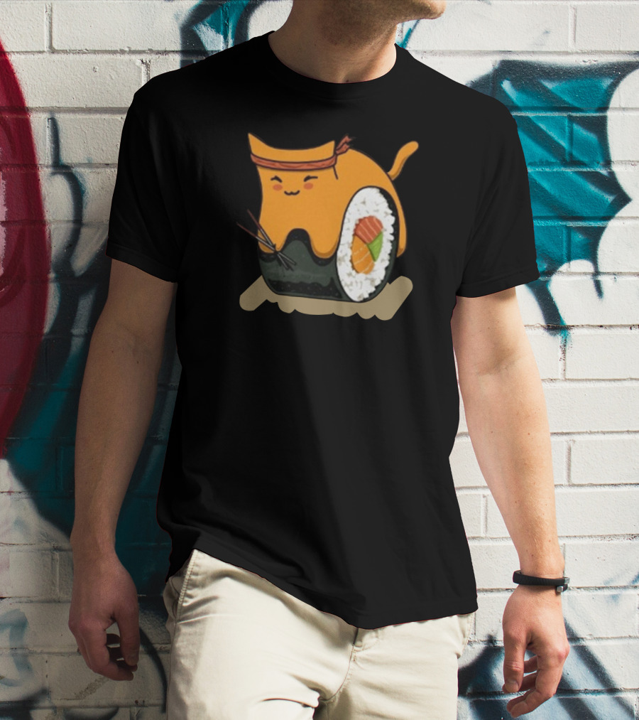 Sodapoppin Shop Sushi Cat Roll T-Shirt