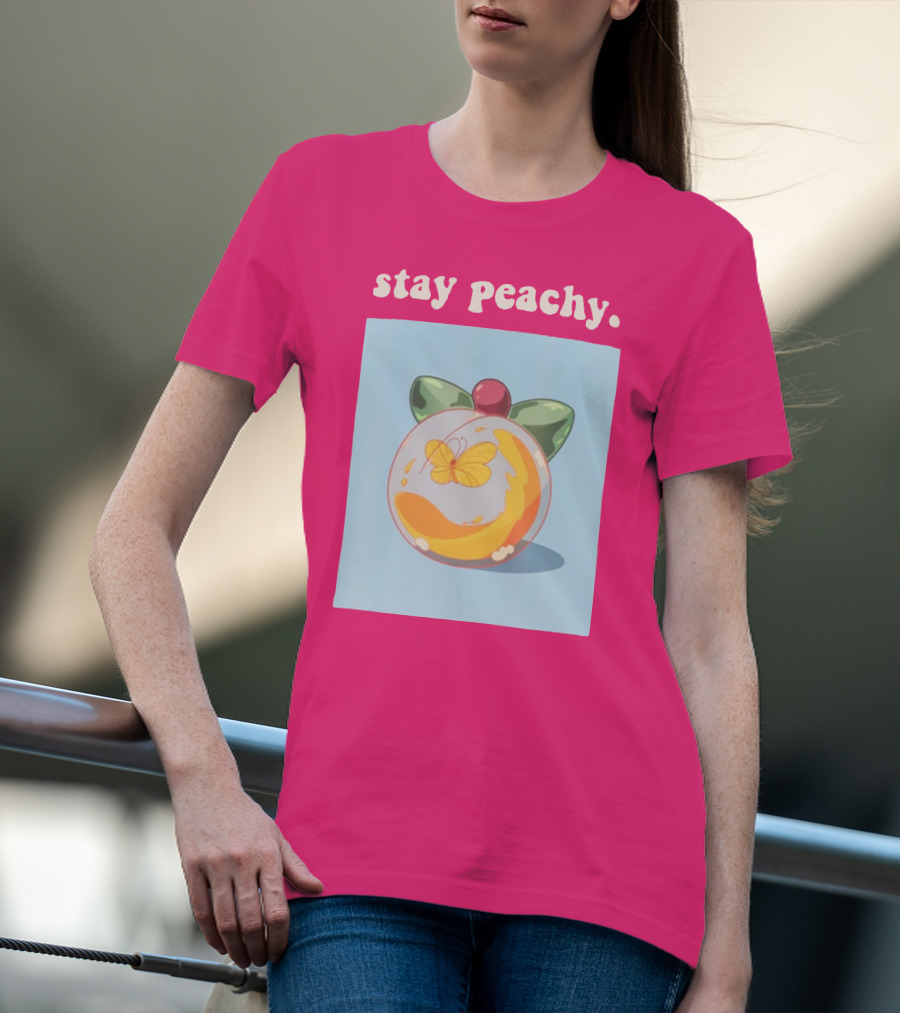 Stay Peachy Butterfly Peachy Squad Merch T-Shirt