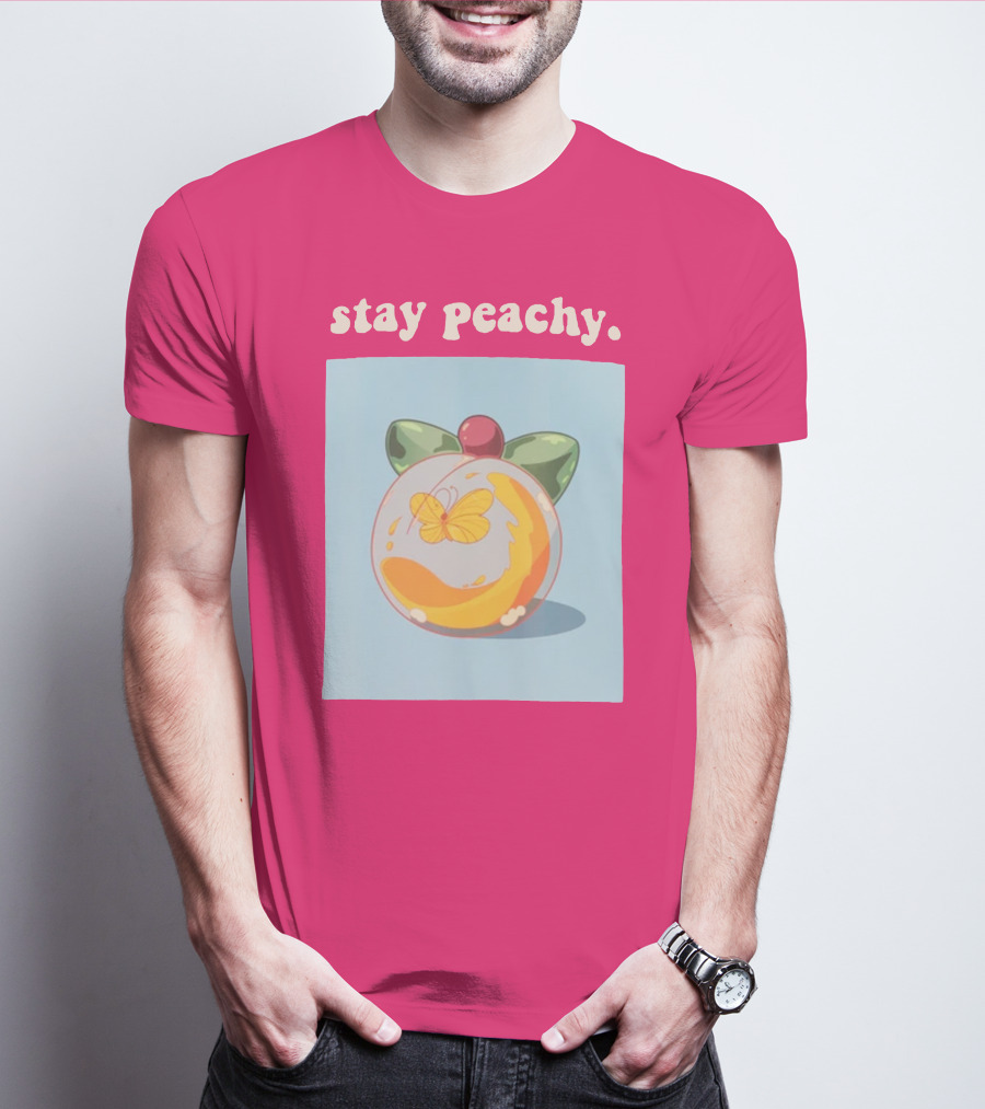 Stay Peachy Butterfly Peachy Squad Merch T-Shirt