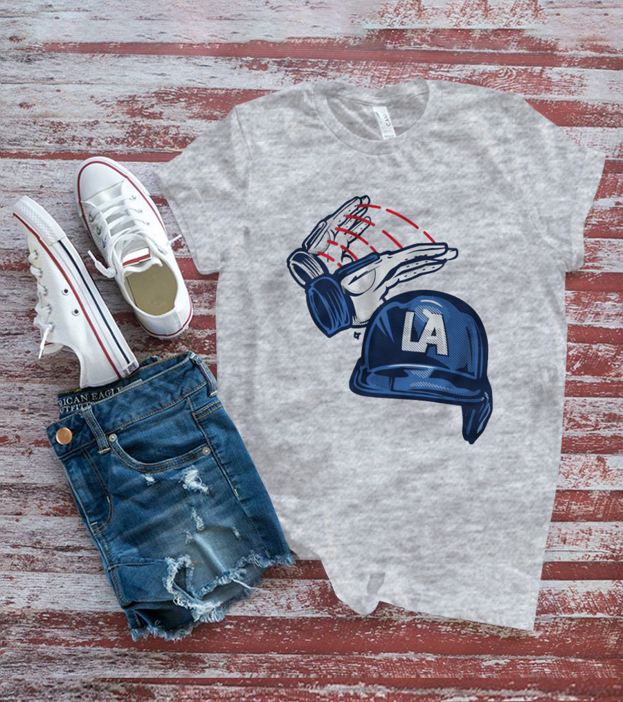 LA Baseball Catcher Dunk Gesture T-Shirt