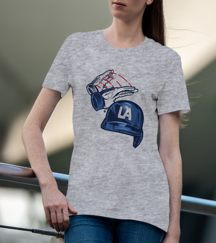 BreakingT Dunk On Em LA Helmet And Gloves T-Shirt