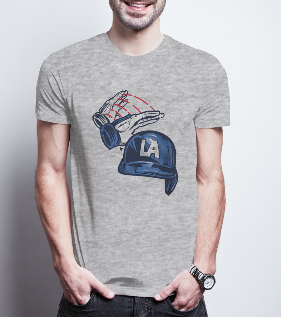 BreakingT Dunk On Em LA Helmet And Gloves T-Shirt
