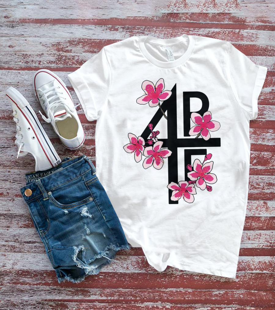 4PF Cherry Blossom Floral Motif T-Shirt