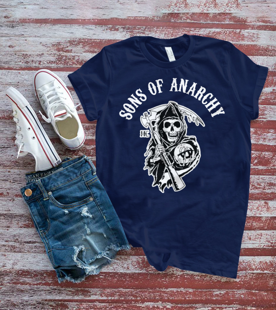 Sons Of Anarchy MC Grim Reaper Iconic Merchandise T-Shirt