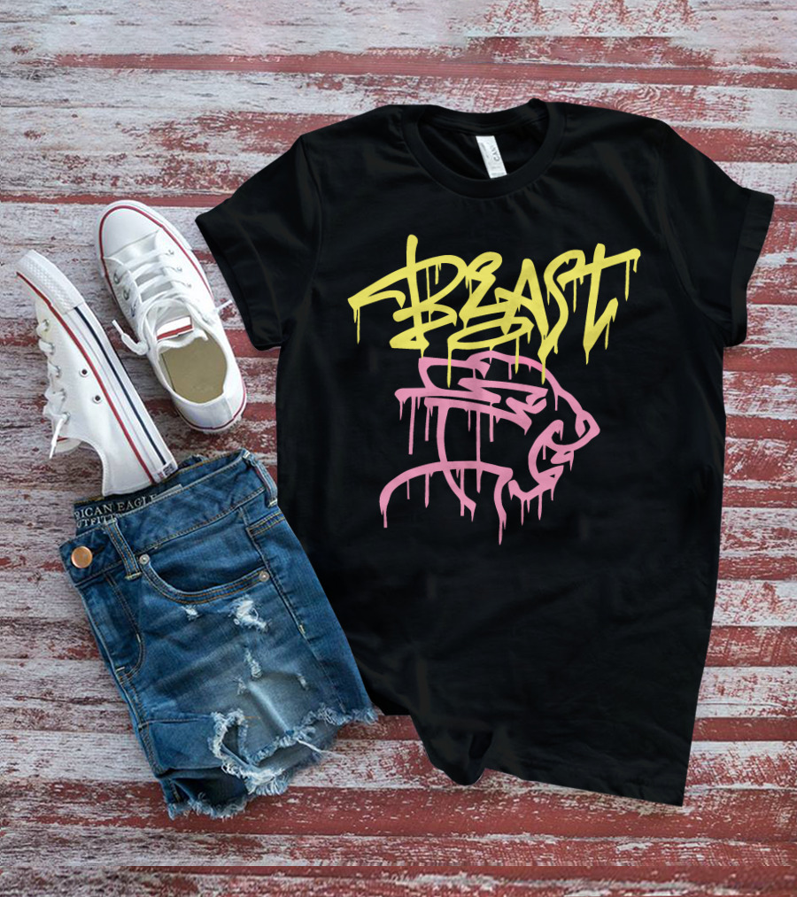 BEAST Graffiti Dripping Panther T-Shirt