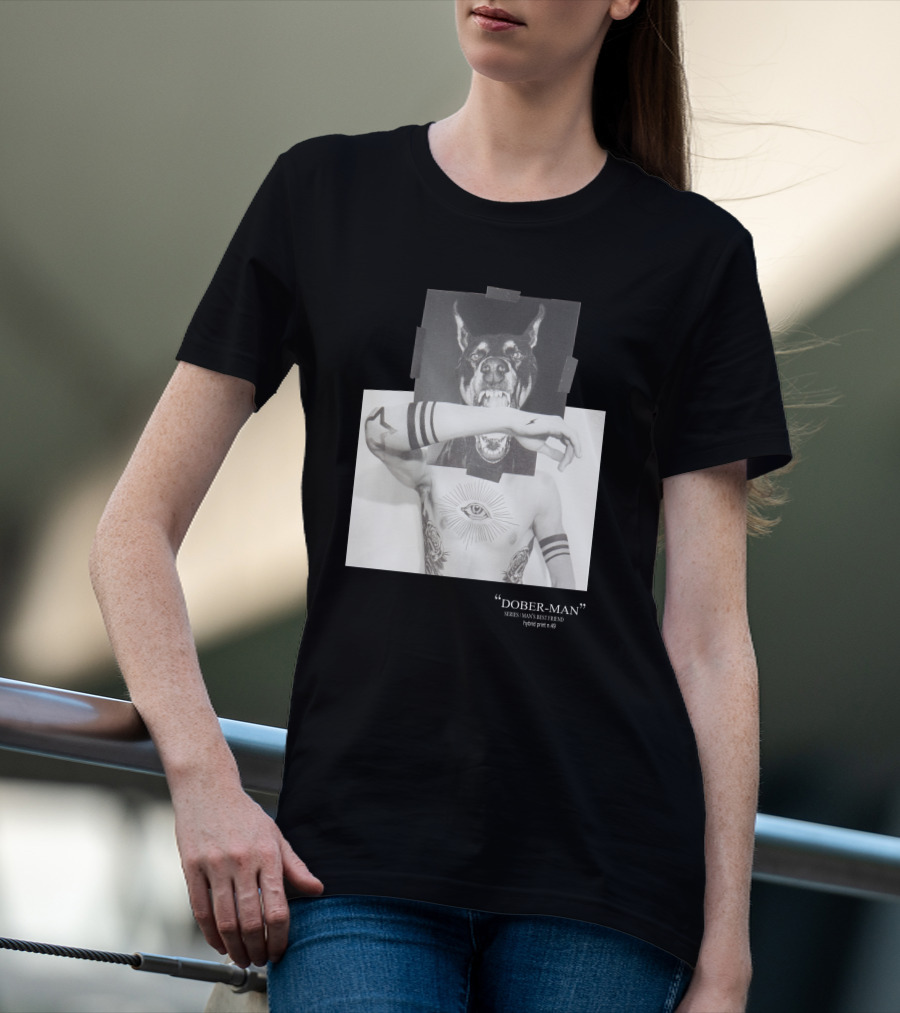 Neil Barrett Dober-Man Sirius Man’s Best Friend Hybrid Print 49 T-Shirt