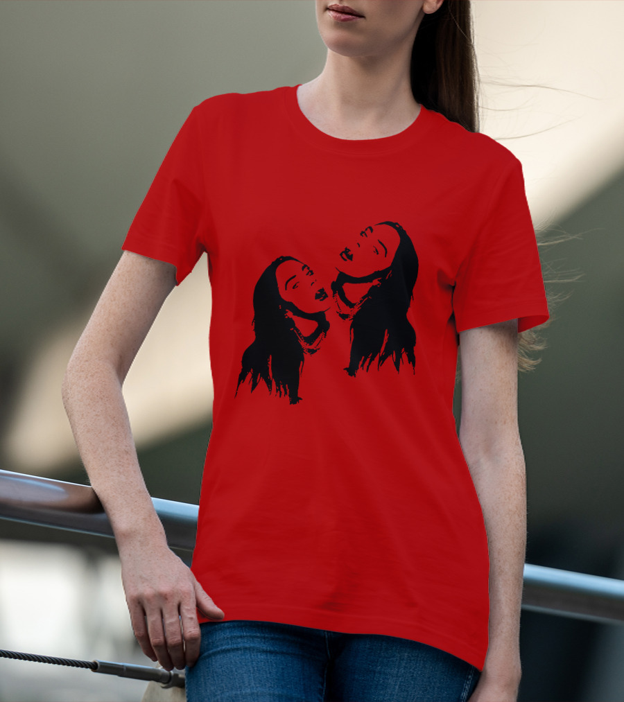 Billie Eilish Merch Stay Home Red Double T-Shirt