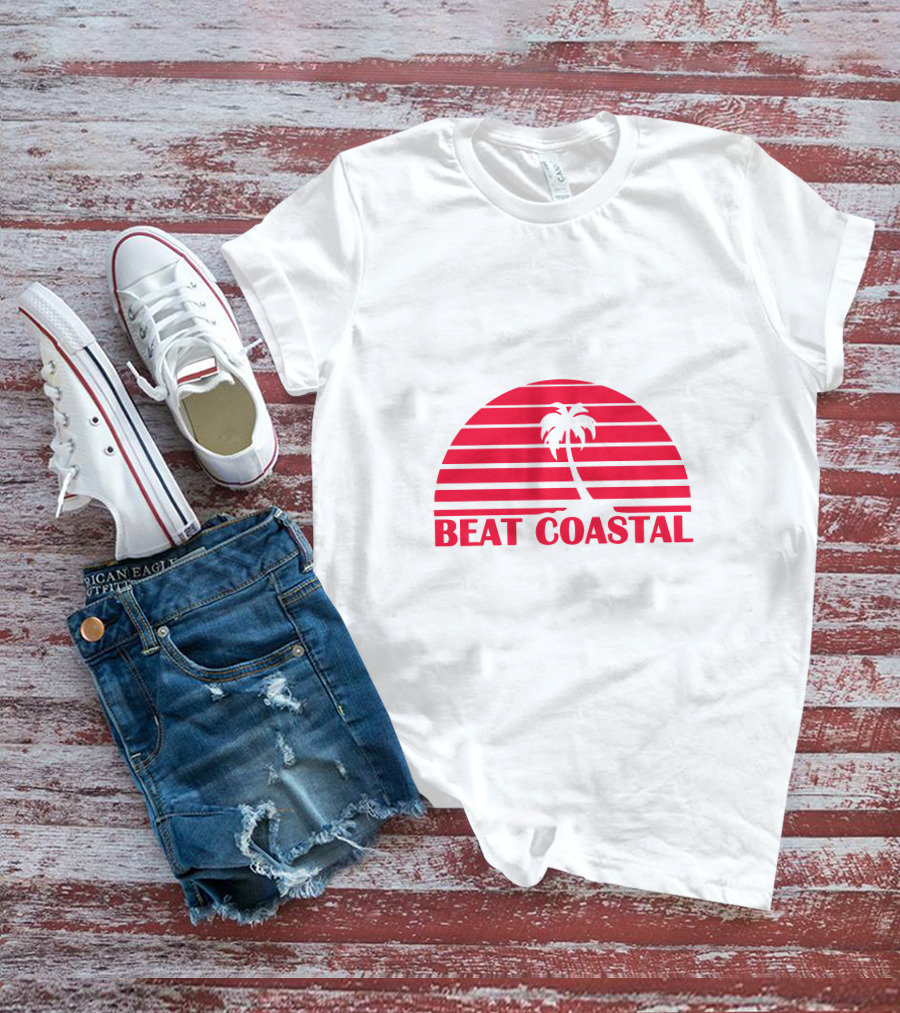 Beat Coastal Sunset Palm Tree T-Shirt