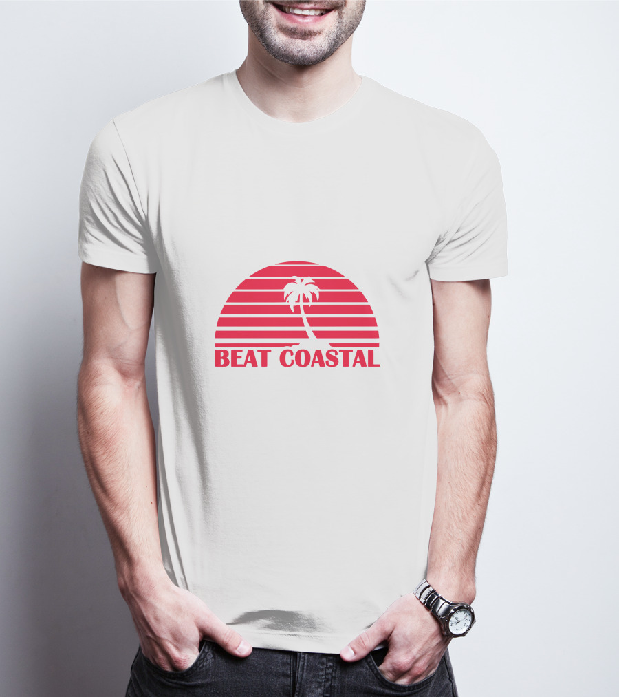 Beat Coastal Sunset Palm Tree T-Shirt